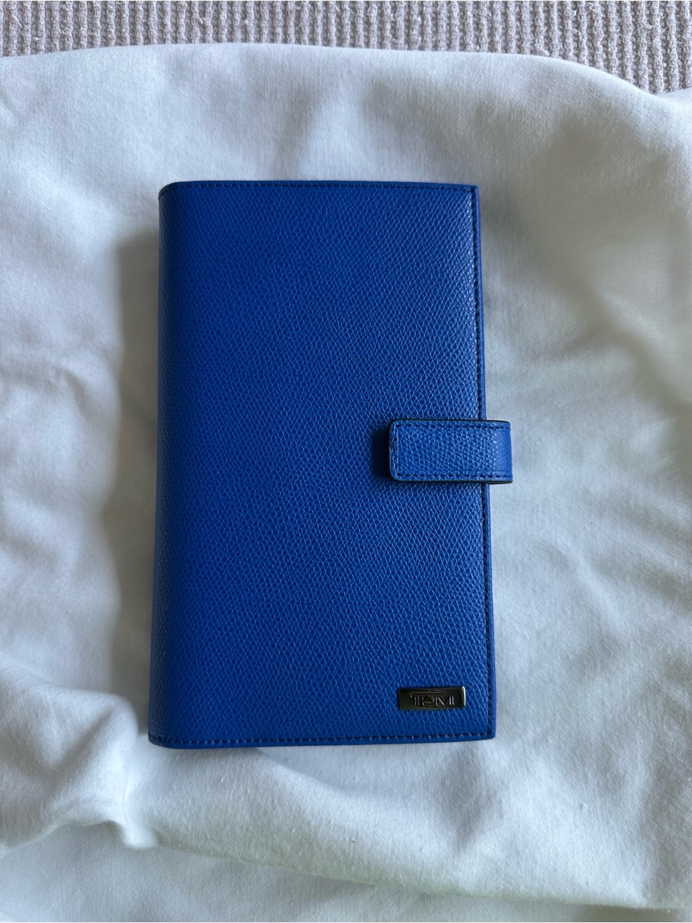 Tumi Blue Passport and  Organizer Wallet with Snap Closure